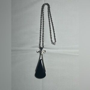 Elegant Black Pendant Necklace from Avon